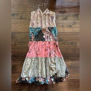 Daytrip Boho Halter Tie Dress- size small